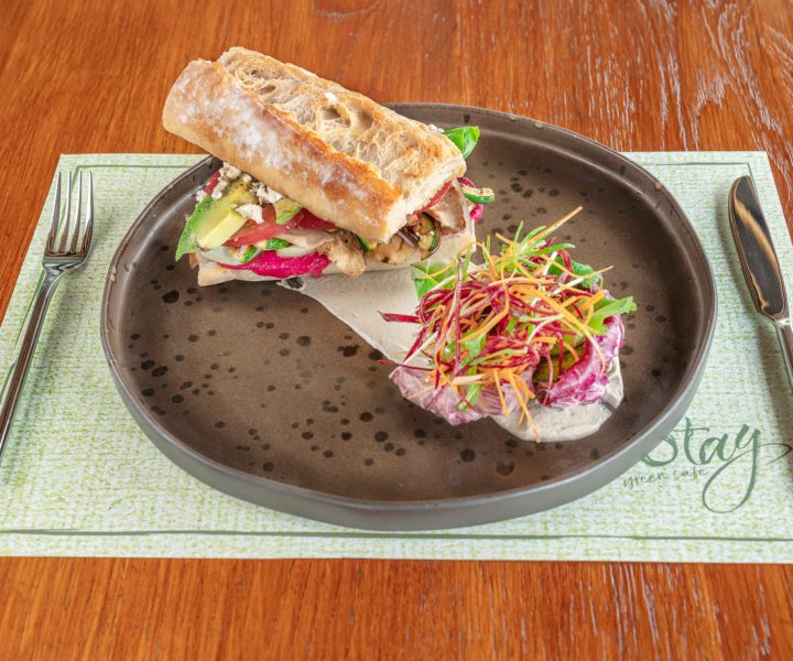 Stay Green Cafe : Mediterranean sandwich stay green phuket
